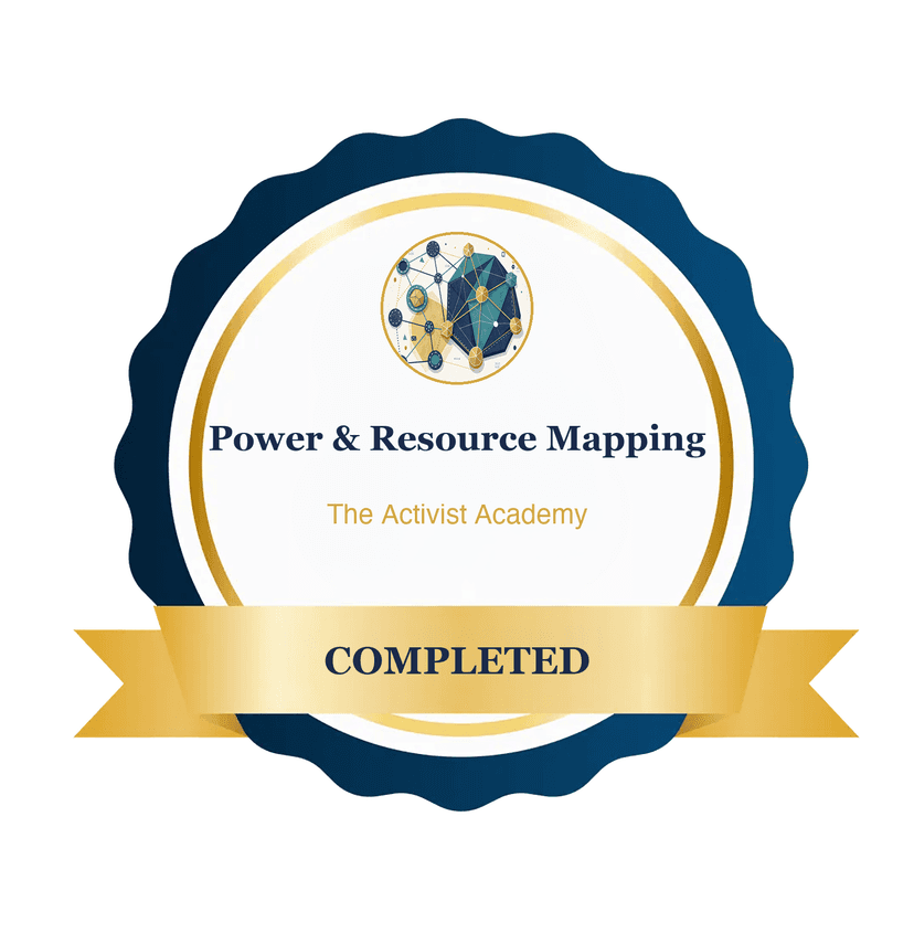Power & Resource Mapping completion badge — The Activist Academy
