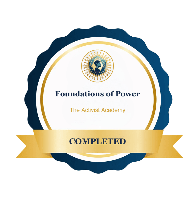Foundations of Power completion badge — The Activist Academy