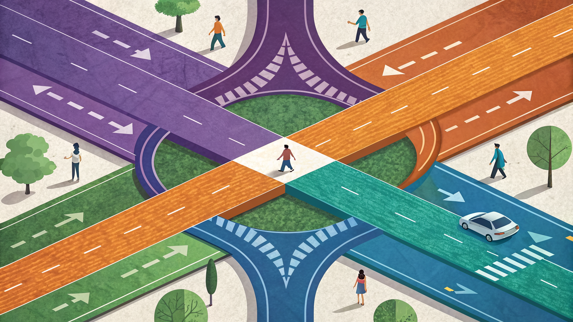 Intersectionality — overlapping systems creating distinct experiences at the crossroads